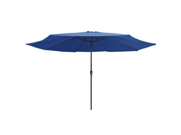 Maison Exclusive - Guarda-sol De Jardim Com Poste De Metal 390 Cm Azul-ciano
