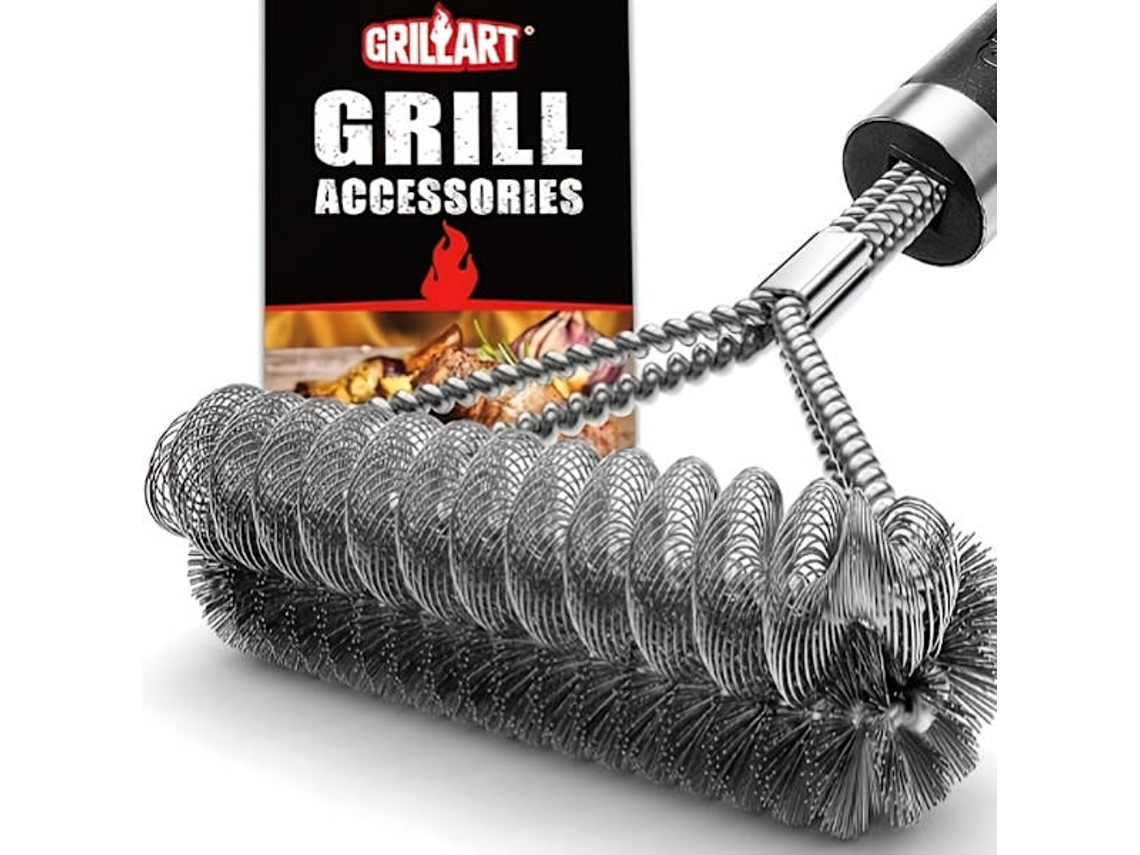 Escova Sem Cerdas para Grelha, com Raspador Integrado, 45 Cm AQUAFORGE