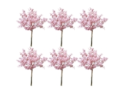 Set 6 Ramos Eucalipto Artificial Folhas Dinheiro Rosa LAXISCREED