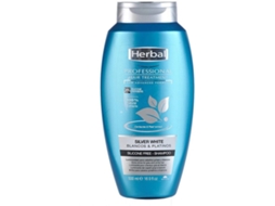 Champô HERBAL Cuidados Médicos Silver Branco Silicone (500 ml)