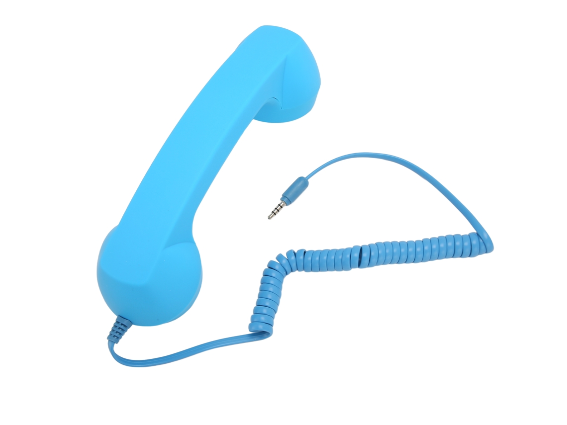 Fone De Ouvido Com Plug 3.5mm Retro Antirradição Para Celular E Computador Azul Céu