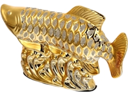 Peixe Decorativo Cerâmica Dourada Feito Ornamento Único Festivais Decoração Escritório Elegante Criativa Mesa GOKOCO
