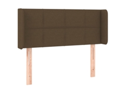 Cabeceira de Cama com Abas Tecido Castanho MAISON EXCLUSIVE 83x16x78 cm