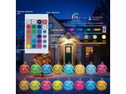 Bola De Natal Inflável Grande Com Led 16 Cores E Controle Remoto