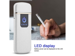 Isqueiro Elétrico Recarregável Usb Sem Chamas À Prova De Vento Prata