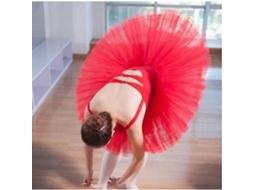 2026-tutu Profissional De Ballet Para Mulheres Em Preto, Branco E Vermelho Com 5 Camadas E Tamanhos S-xxl L Rojo