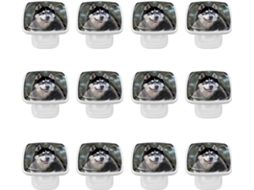 Puxadores E Maçanetas Quadradas Para Armários De Cozinha, Conjunto De 12 Peças, Com Estampa De Cachorro Do Alasca E