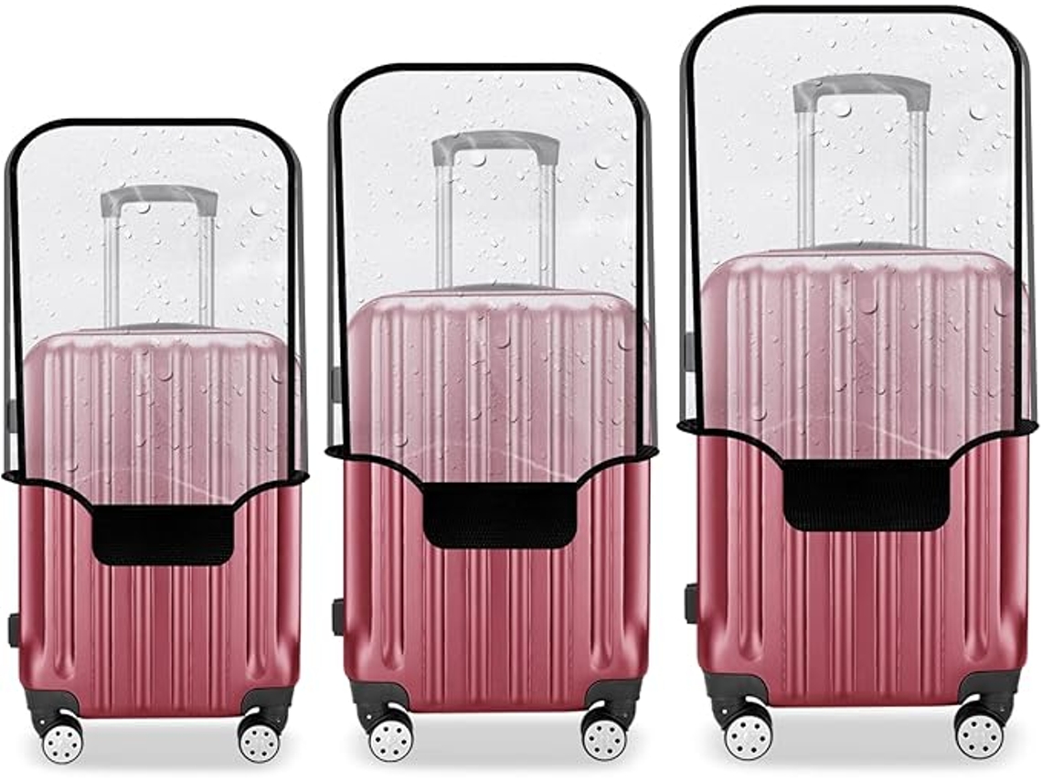 Conjunto De 3 Capas Protetoras Para Mala, Em Pvc, Para Proteger A Bagagem Durante Transporte