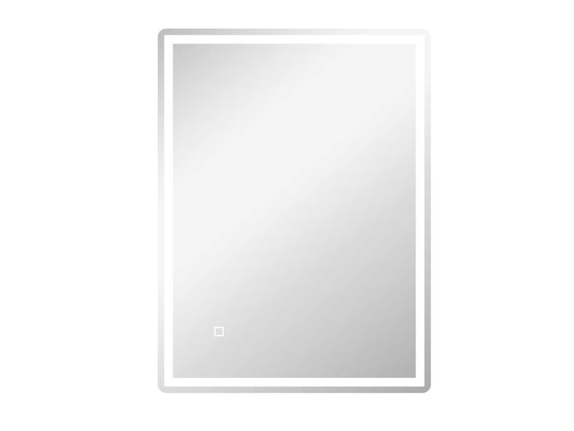 Espelho de Luz Regulável Espelho de Banheiro 80x60cm com Função de Memória e Superfície Sem Embaça para Banheiro Moderno pip