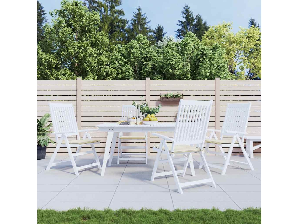 Vidaxl Almofadões P/ Cadeiras Jardim 4pcs 40x40x3 Cm Oxford Cor Creme