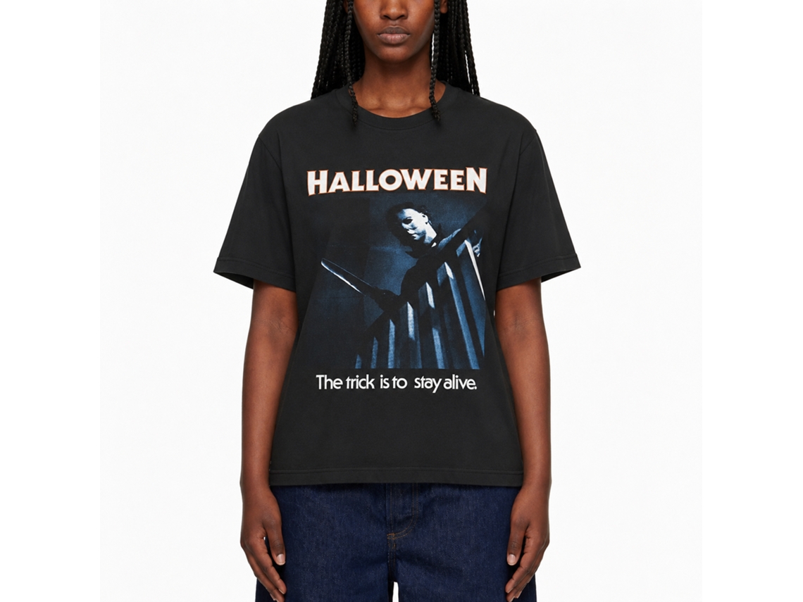 Rockinstone Halloween Upstairs Michael Black T-shirt Size:xxxl