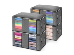 Saco Para Guardar Cobertores, Roupas E Itens, Para Viagens E Uso Com Celular, Cinza, Com Compartimentos, 60x43, 2x34, 8cm