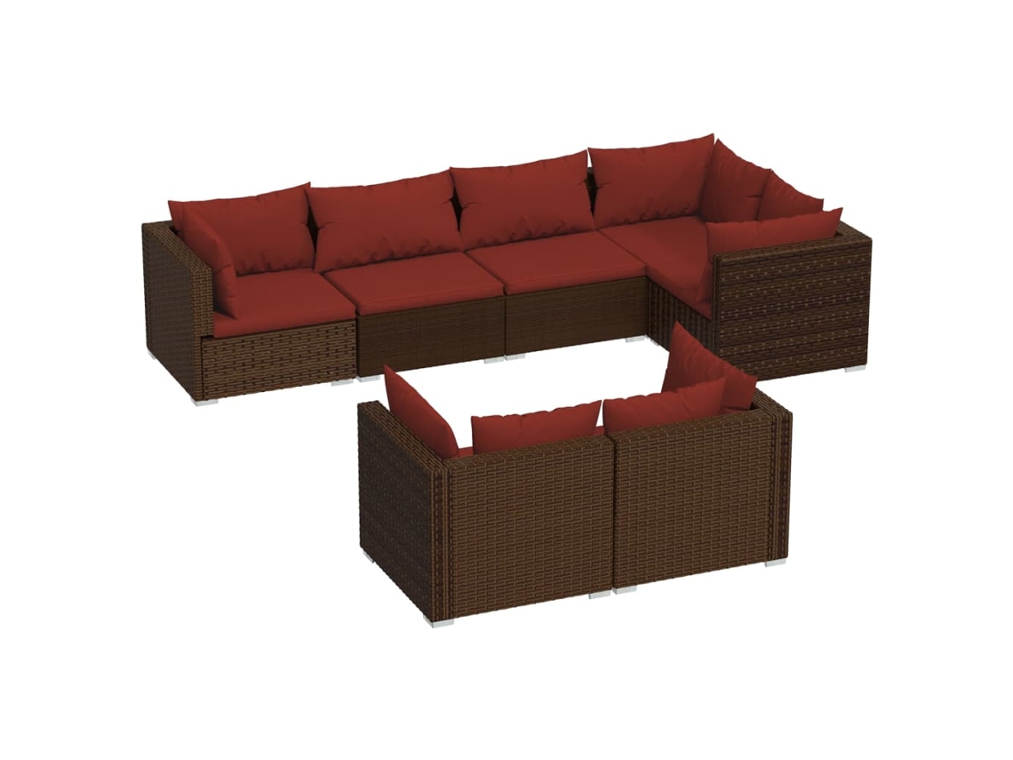 Garden Lounge Set, Garden Lounge Sets Vidaxl Marrom Rattan / Vime (n/a)
