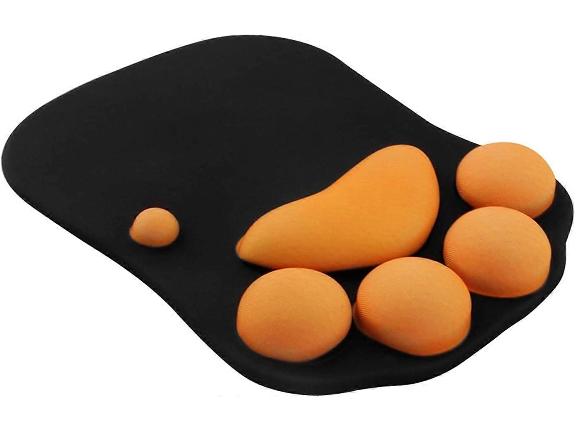 Mousepad Para Jogos Com Design De Gato, Apoio Para Pulso, Ergonômico, Portátil, Antiderrapante, Preto, Oran Aqv Olysi Shop