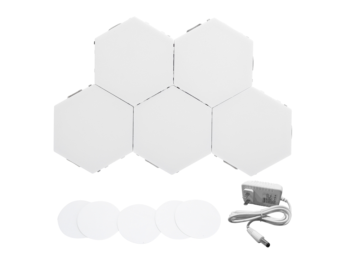 2026 luz de Parede Decorativa Hexagonal Led com Controle Táctil 110 240v Plug Us para Barbearia e Lar