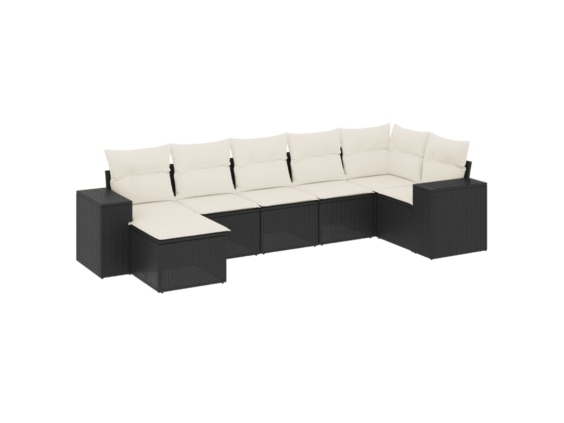 Garden Sofa Set, Garden Sofa Sets Vidaxl Preto Rattan / Vime (n/a)