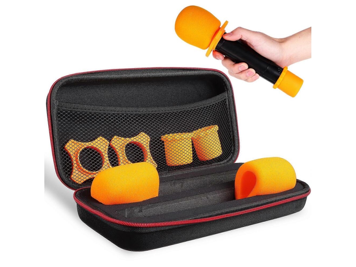 Caixa para Guardar Microfone com Capa Protetora, Anéis Antiderrapantes e Suporte para Pedestal na Base. AQUAFORGE