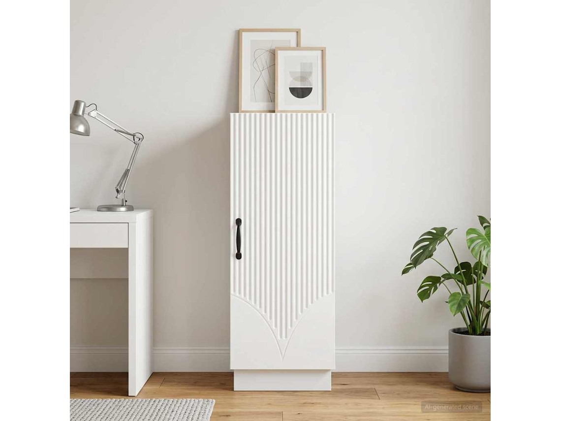 Vidaxl Buffet Branco 33 X 34,5 X 87 Cm Derivados De Madeira