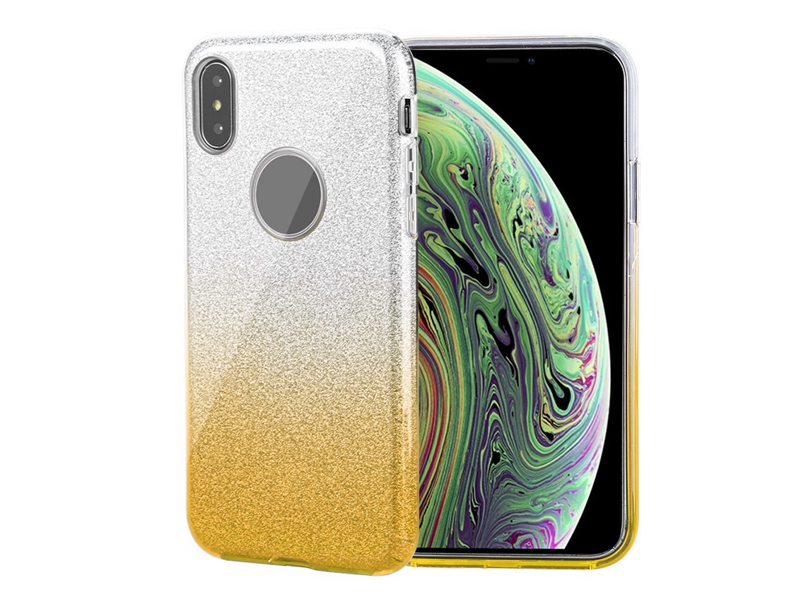 Capa Protectora LAXISCREED Gradiente para Iphone Xs Dourada