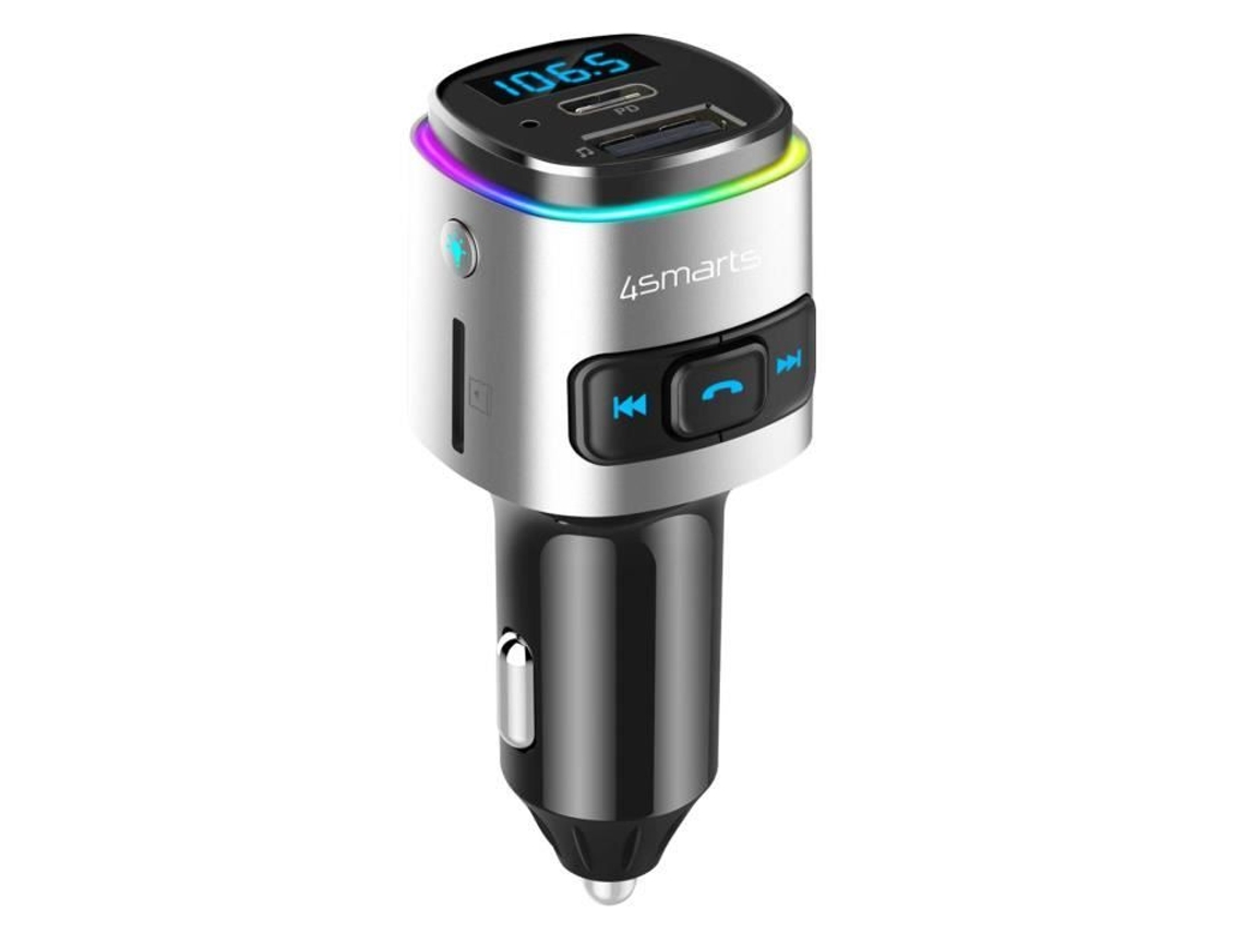 Transmissor Fm Bluetooth Veicular, Usb-c, Carga Rápida, 18w, Preto