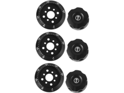 Botões De Termostato Com Design Simples, Pacote De 3 Unidades Pretas Em Plástico, Proteção Completa E Função