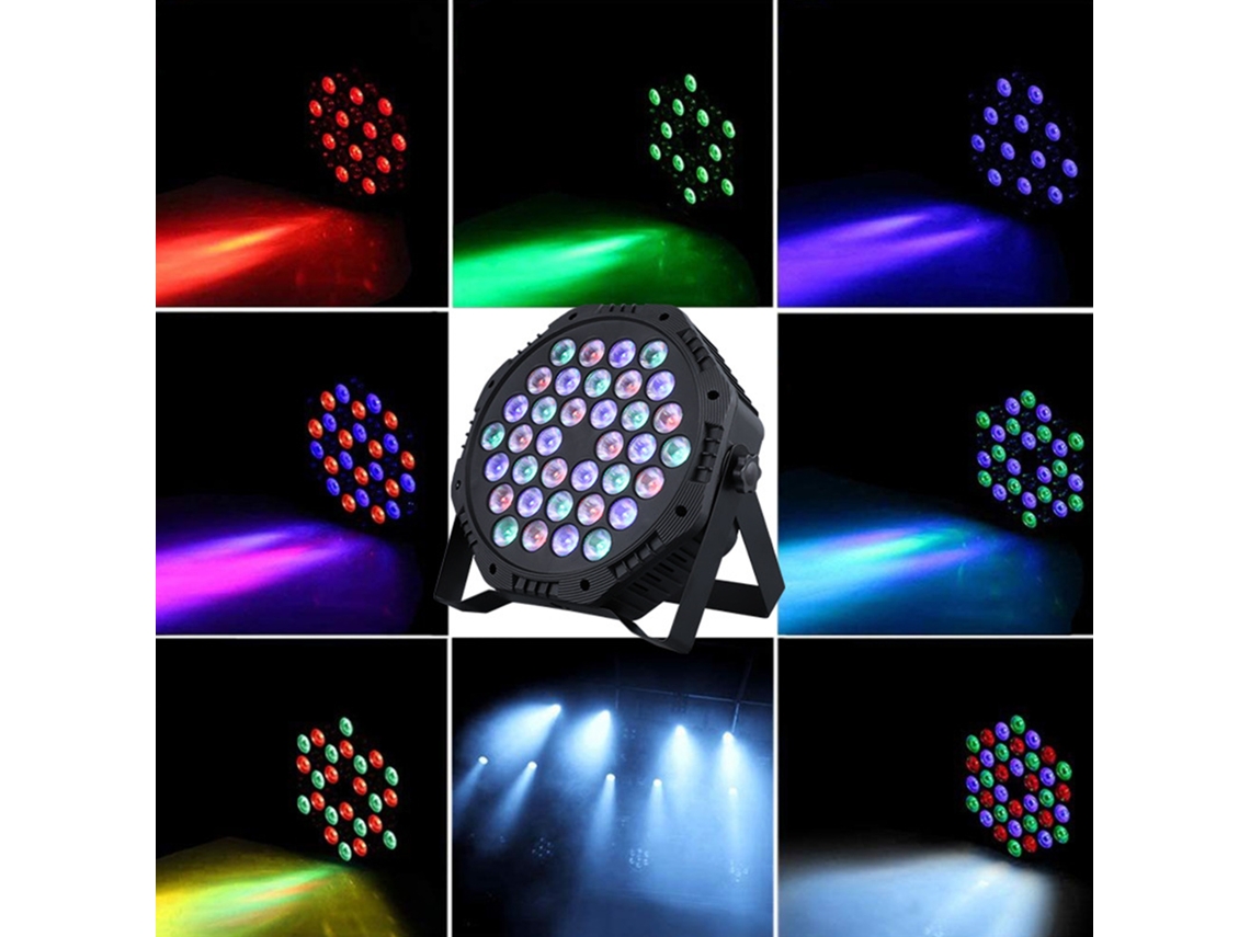 Rebe-lâmpada Par De Cena Com 36 Leds 100-240v, Modos Dmx512/som/escravo/automático, Para Festa Disco Natal Dj Show