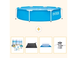 Piscina com Estrutura Redonda 244x51 Cm 5 peças S20986 INTEX