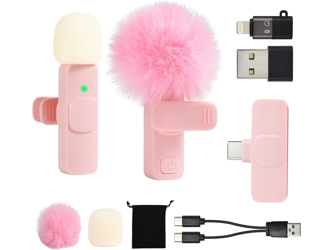 Microfone De Lapela Sem Fio Usb C Modelo Mais Recente 2025 Para Iphone Android Tablet Ipad Pc Gravação Vídeo Do Criador Conteúdo Aquaforge