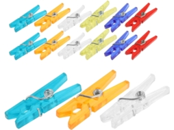 Alfinetes Plásticos para Roupas e Artesanato, 100 Mini Alfinetes de 2,5cm em Núcleos Sortidos, Light E