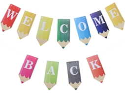 Conjunto De 1-banner Boas Vindas Para Decoração Sala Aula, Enfeites Coloridos Para Festas Escolares E Sala De Aula
