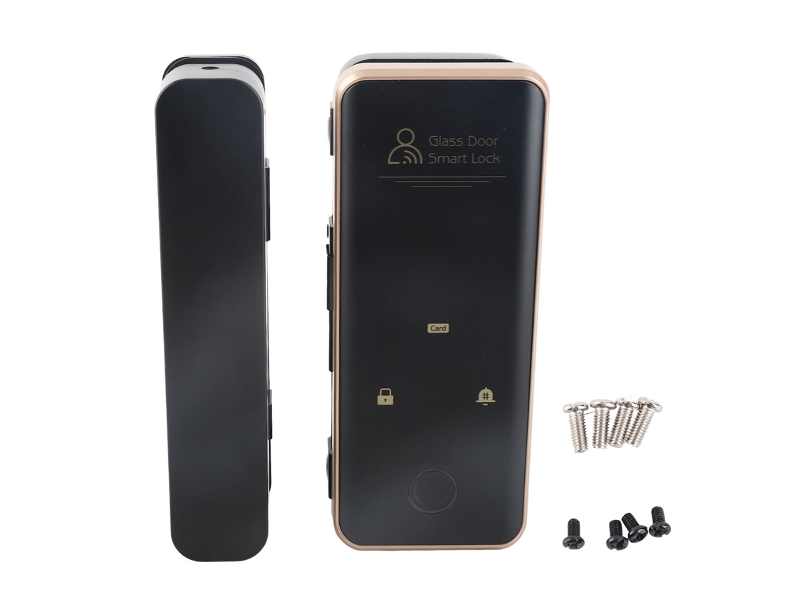 Fechadura De Segurança Inteligente Para Porta Vidro Com Acesso Sem Chave Por Impressão Digital E Senha, Ideal Casa Escritório. Eletrônica Pr