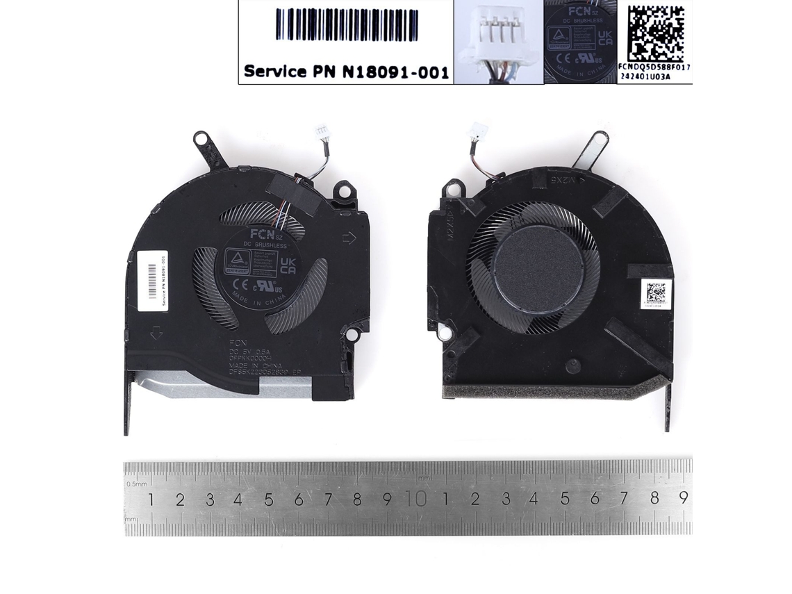 Ventilador para laptop compatível com HP Omen 16K 16N Tpn Q280 5vgpu,org Tpn Q280