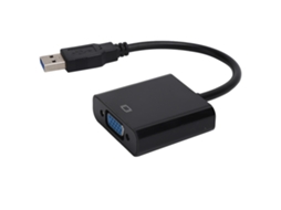 Lurelia Adaptador Gráfico Usb 3.0 Para Vga, 1920x1080, 1080p, 15 Pinos, Fêmea, Com Alimentação, Compatível Com Xbox, Preto