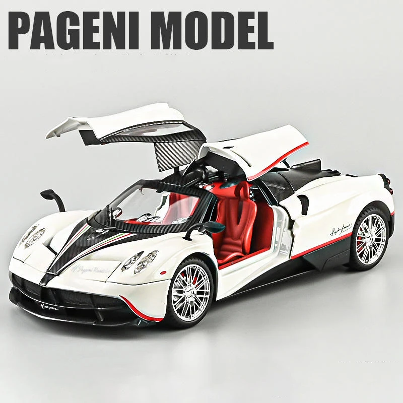 (branco) Miniatura De Carro Supercarro Em Escala 1:18, Feita De Liga Metálica Fundida, Com Som E Luz.