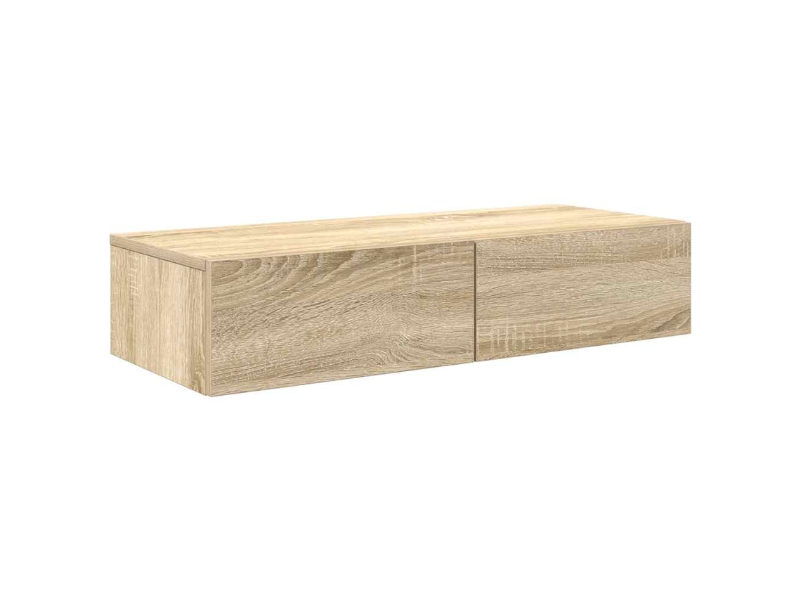 Wall Shelf, Wall Shelves Vidaxl Marrom Madeira Processada (80 X 33 X 17 Cm)