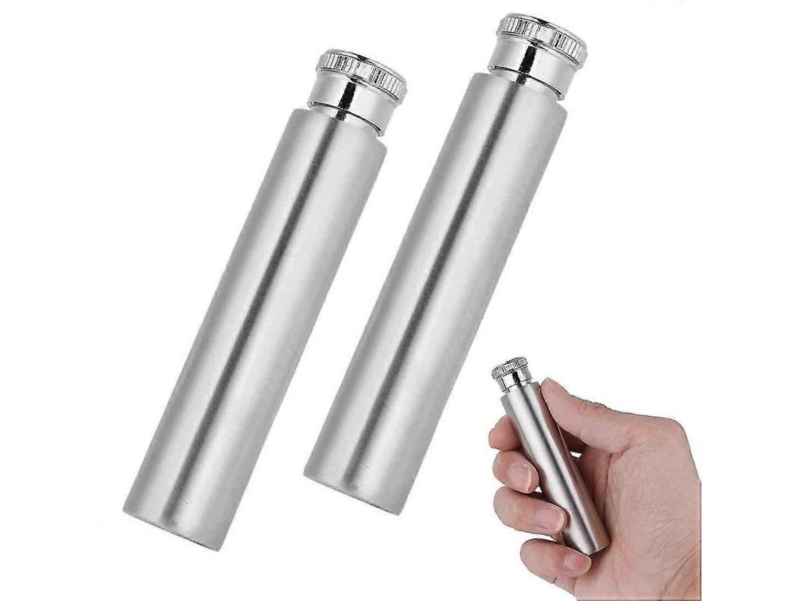 Nova Line garrafa de Whisky Portátil de Aço Inoxidável 1oz 2pcs para Camping e Passeios