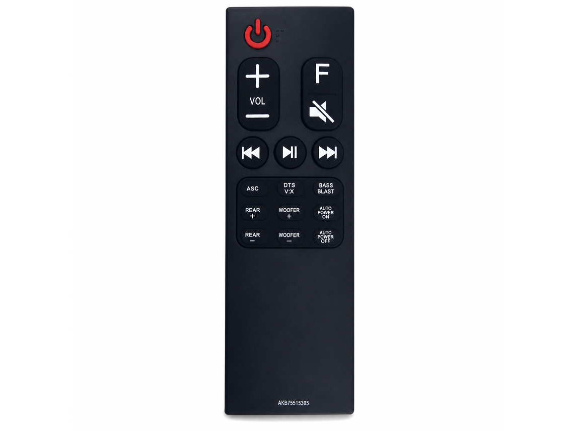 Comando À Distância Para Soundbar Lg Compatível, Modelo Akb75515305