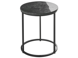 Mesa Efecto Mármol Con Estructura Metálica Beliani Tyrell De Mármol Verde 40x40x45