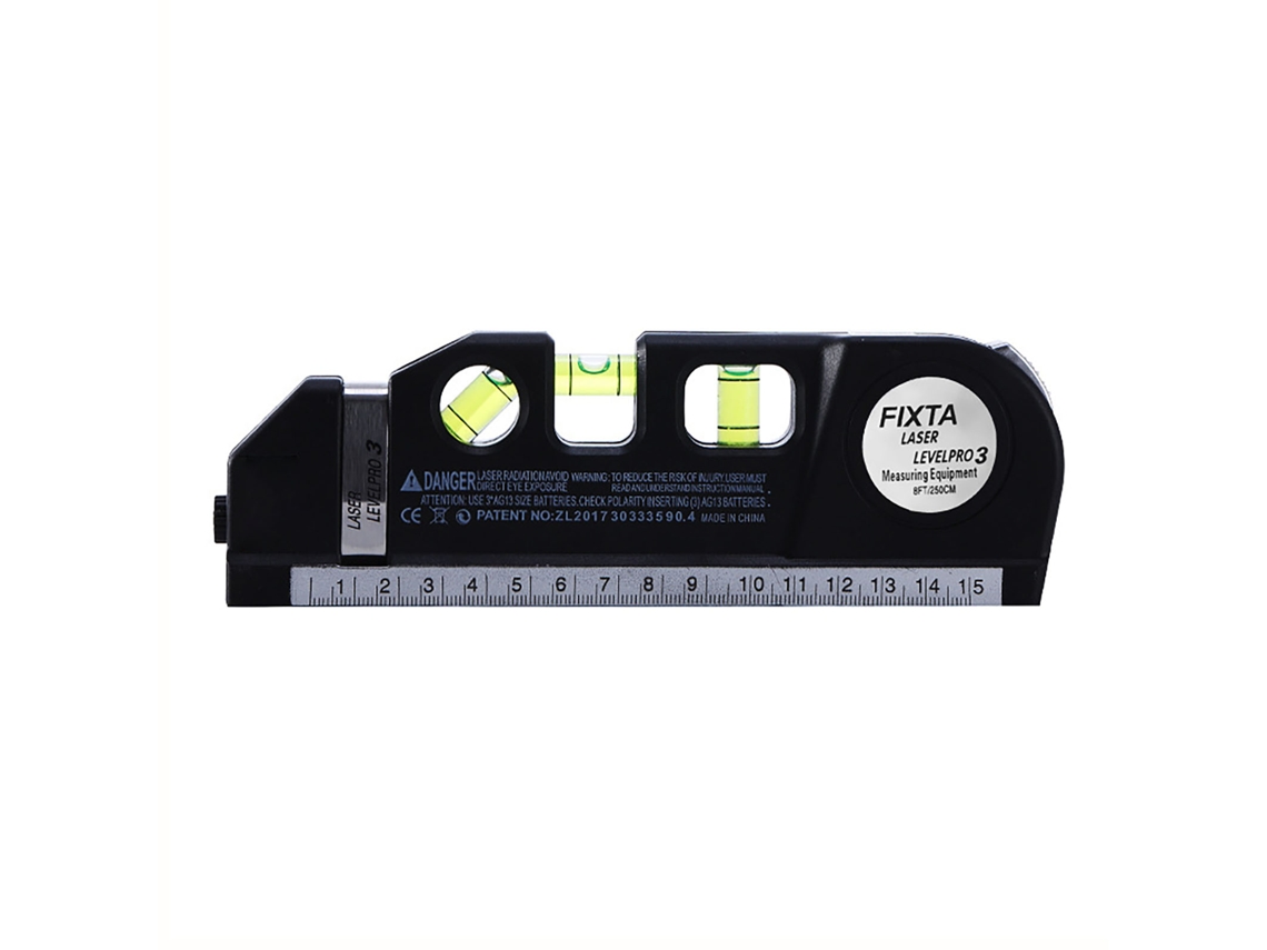 Nível A Laser Com 3 Linhas Medida Flexível Cinta Precisa Design Ergonômico Bolha De Nível