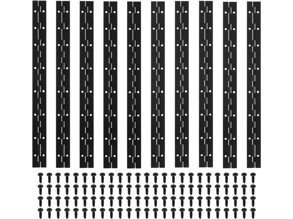 Dobradiça Contínua De Piano 16x1,2 Polegadas, 10 Peças, Aço