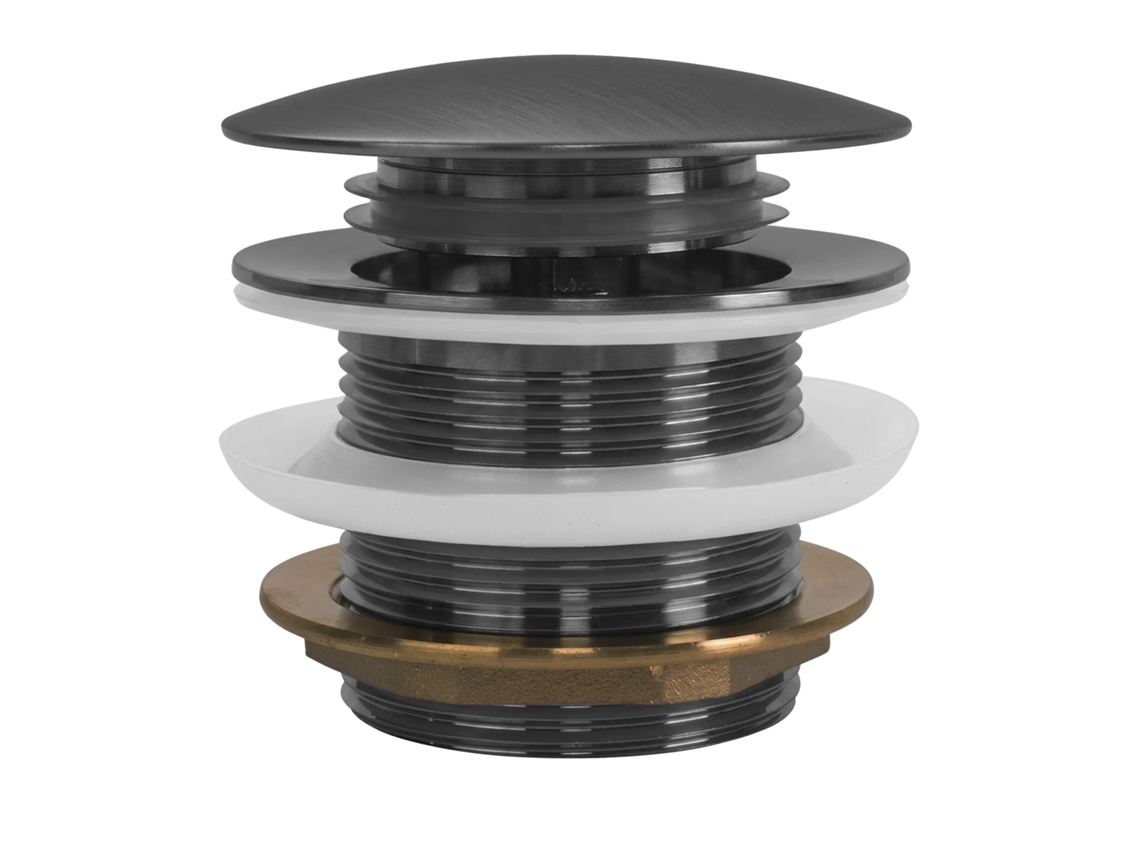 Tapón de Bañera REA Klik klak Titanium 7 X 7 X 6 Cm