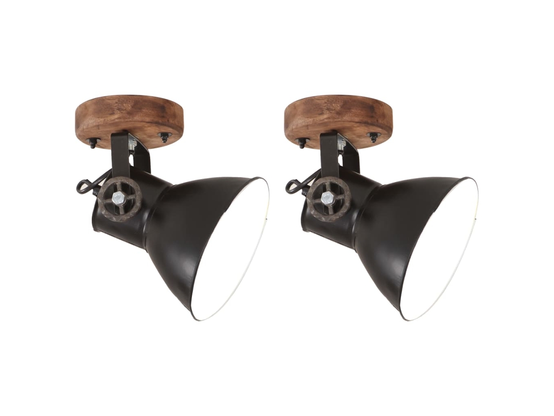 Wall Lamp, Wall Lamps Vidaxl Preto Ferro (n/a)