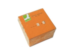 Bloco de Notas Adesivas Q-Connect Laranja Fluo. 75X75Mm
