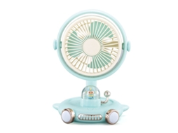 Ventilador Mesa LAXISCREED Usb Luz Silencioso Portátil Azul