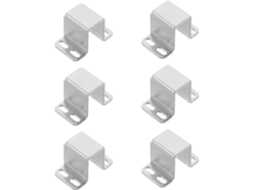 Conjunto de 6 acessórios elétricos com trava angular e flange.