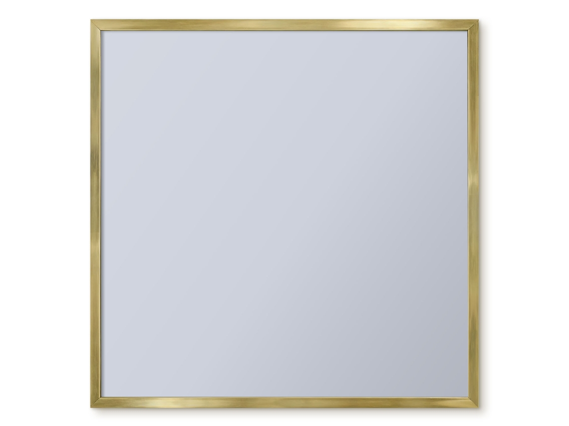 Quadro de vidro magnético na cor marrom para hall de entrada Espelharte (50x50 cm)