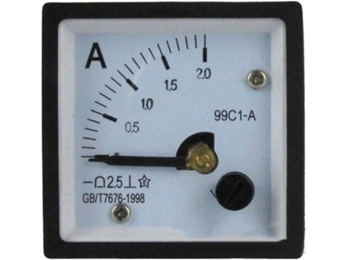 Amperímetro Analógico 99c1-a Tipo Ponteiro Cc (20a Diretamente Ligado)