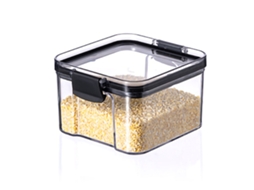 Tanque de Armazenamento Hermético Transparente Pet para Grãos, Cereais, Lanches e Chá 460ml | S/MARCA