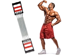 Expansor De Peito, Puxador De Torso Superior, Exercitador De Braços Ajustável Com 5 Cordas, Ferramenta De Ginástica Em Casa