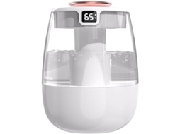 Humidificador E Difusor De Aromas Henten Home Com Luz Noturna E Visor Digital De Umidade Branco